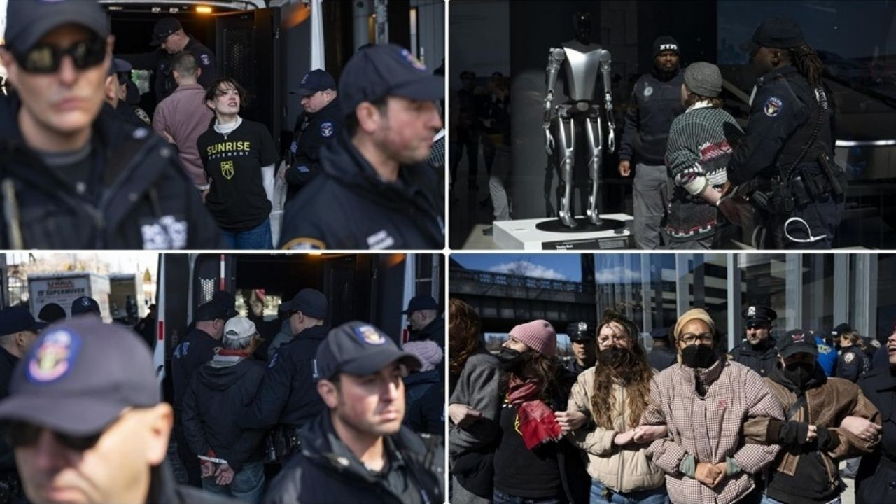 ABD hükümetinin politikalarına protesto! Göstericiler Tesla bayisine zorla girdi ABD hükümetinin politikalarına protesto! Göstericiler Tesla bayisine zorla girdi