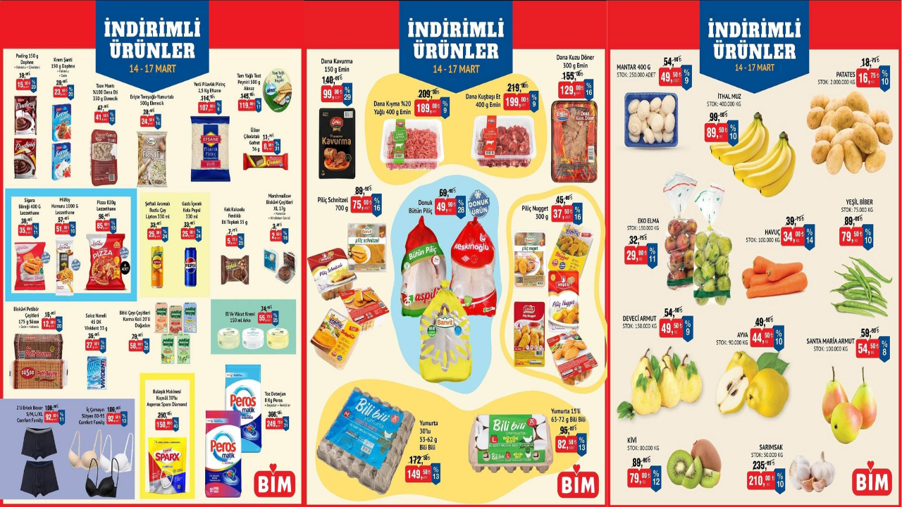 BİM market 14-17 Mart 2025 indirim kataloğu yayımlandı! Bugün BİM'e hangi ürünler geliyor? BİM market 14-17 Mart 2025 indirim kataloğu yayımlandı! Bugün BİM'e hangi ürünler geliyor?