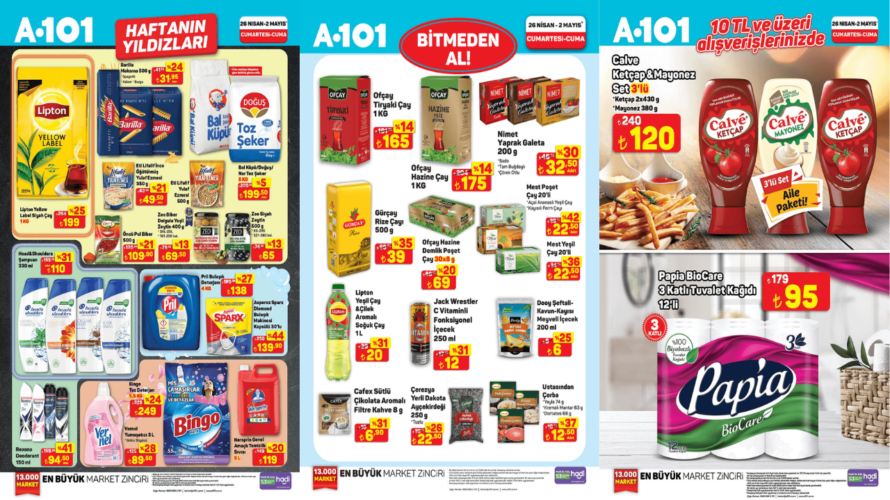 A101 market 26 Nisan 2025 Cumartesi indirim kataloğu yayımlandı! Yarın A101'e hangi ürünler geliyor? A101 market 26 Nisan 2025 Cumartesi indirim kataloğu yayımlandı! Yarın A101'e hangi ürünler geliyor?