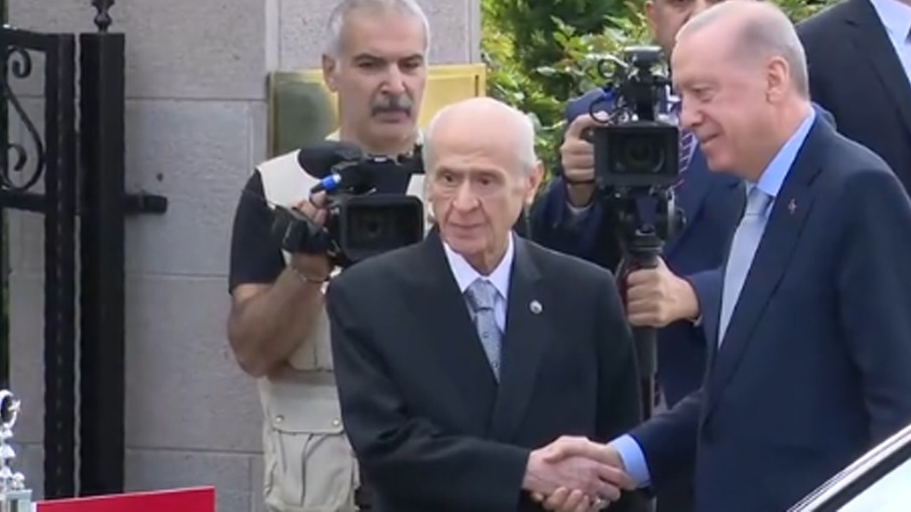 117 gün sonra ilk! Cumhurbaşkanı Erdoğan, Bahçeli’yi görüşmesi başladı