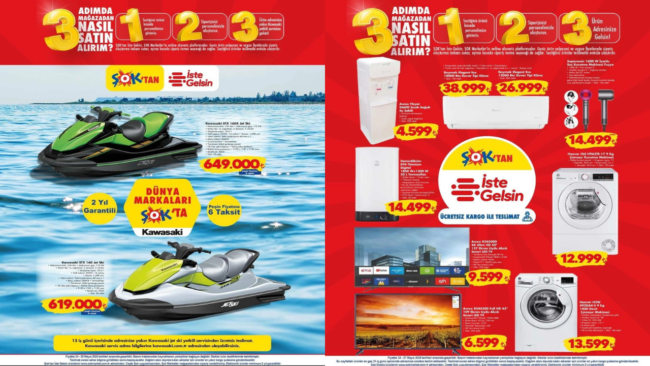 Bugün ŞOK markete Jet Ski geliyor! ŞOK market 24-30 Mayıs 2025 aktüel ürünler kataloğu!