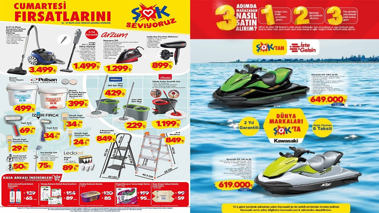 ŞOK'a Vileda Turbo Temizlik Seti ve Jet Ski geliyor! (ŞOK 24-27 MAYIS AKTÜEL ÜRÜNLER KATALOĞU) ŞOK'a Vileda Turbo Temizlik Seti ve Jet Ski geliyor! (ŞOK 24-27 MAYIS AKTÜEL ÜRÜNLER KATALOĞU)