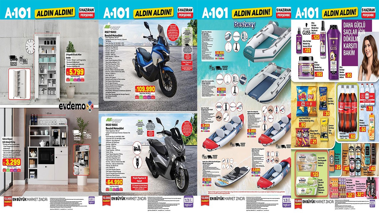 A101’e 5 Haziran’da Benzinli Motosiklet ve Kano Seti geliyor! (A101 27 Mayıs AKTÜEL ÜRÜNLER)