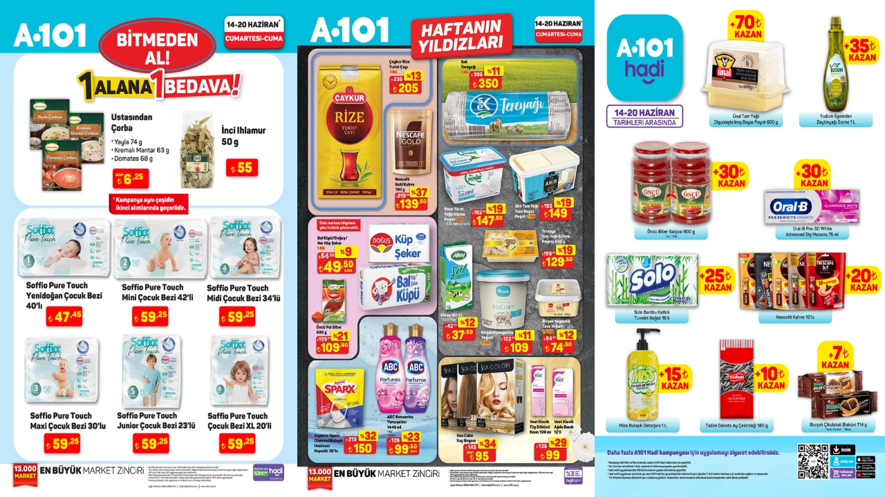 A101 market 14 Haziran Cumartesi aktüel ürünler kataloğu! Yarın A101'de hangi ürünlerde indirim var?