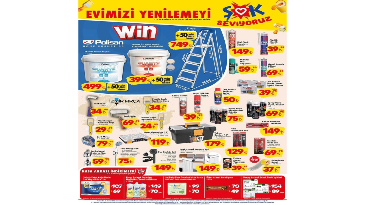ŞOK markete Boya Malzemeleri geliyor! ŞOK 21 Haziran 2025 Cumartesi aktüel ürünler kataloğu! ŞOK markete Boya Malzemeleri geliyor! ŞOK 21 Haziran 2025 Cumartesi aktüel ürünler kataloğu!