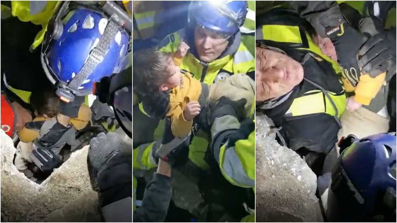 Macaristan ekibi 1,5 yaşındaki çocuğu kurtardı