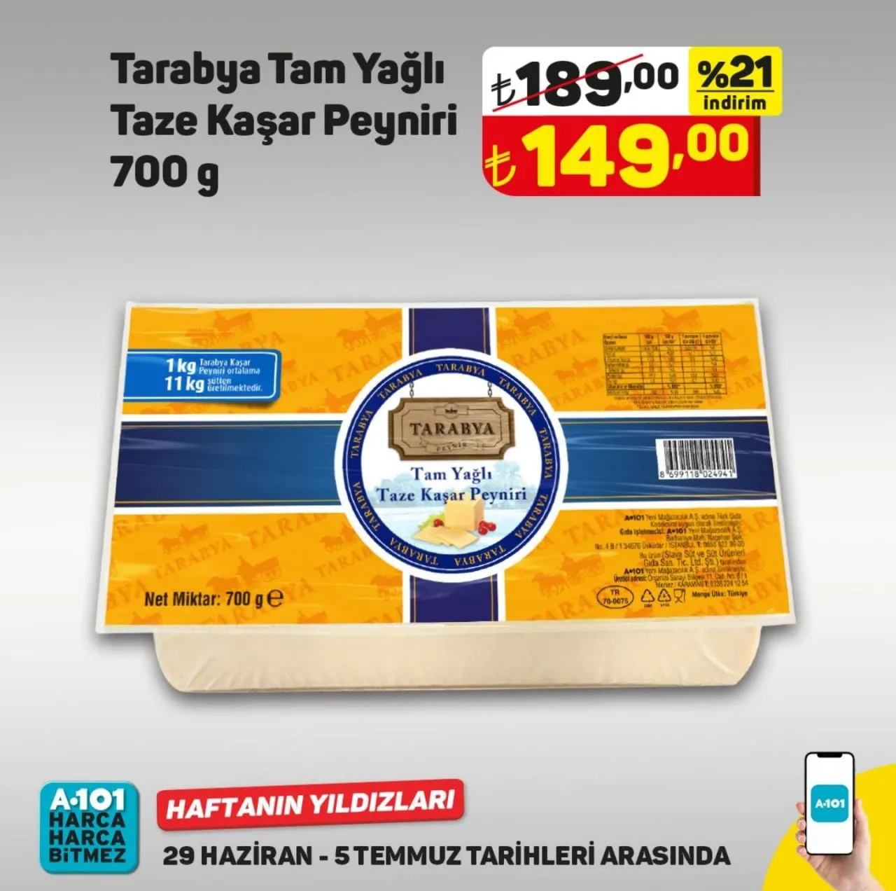 A101 market 29 Haziran-5 Temmuz 2024 indirim kataloğu! A101'de hangi ürünlerde indirim var?
