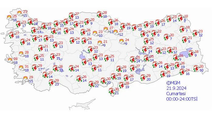 Meteoroloji ve AFAD illeri tek tek sayıp uyardı: 7 kentte kuvvetli sağanak alarmı