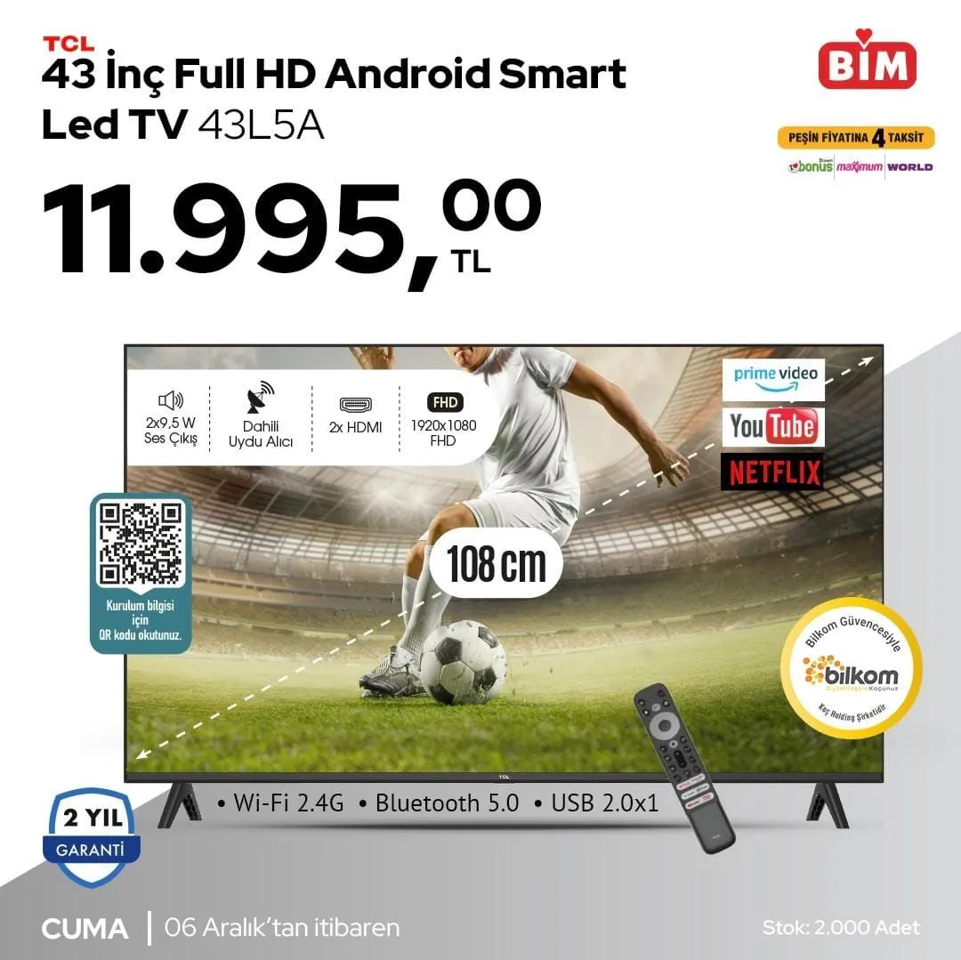 BİM market 06-12 Aralık 2024 indirim kataloğu yayımlandı! Bugün BİM'e hangi ürünler geliyor?