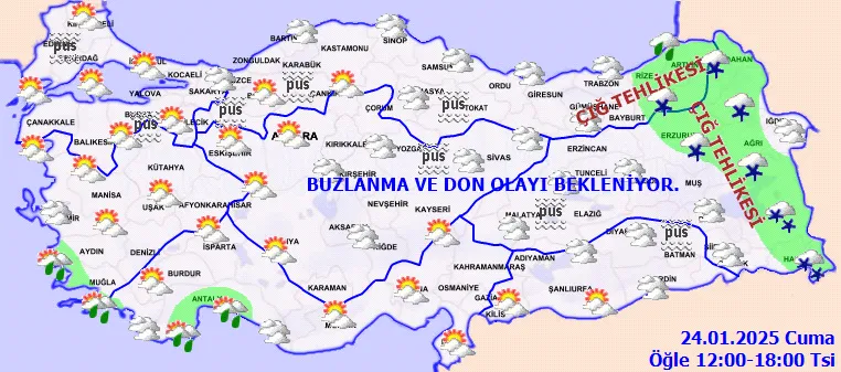 Meteoroloji illeri tek tek sayıp uyardı: Sağanak ve kar yağışına alarmı! (24 Ocak 2025 hava durumu)
