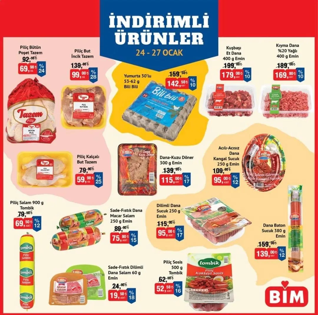 BİM market 24-27 Ocak 2025 indirim kataloğu yayımlandı! Bugün BİM'e hangi ürünler geliyor?