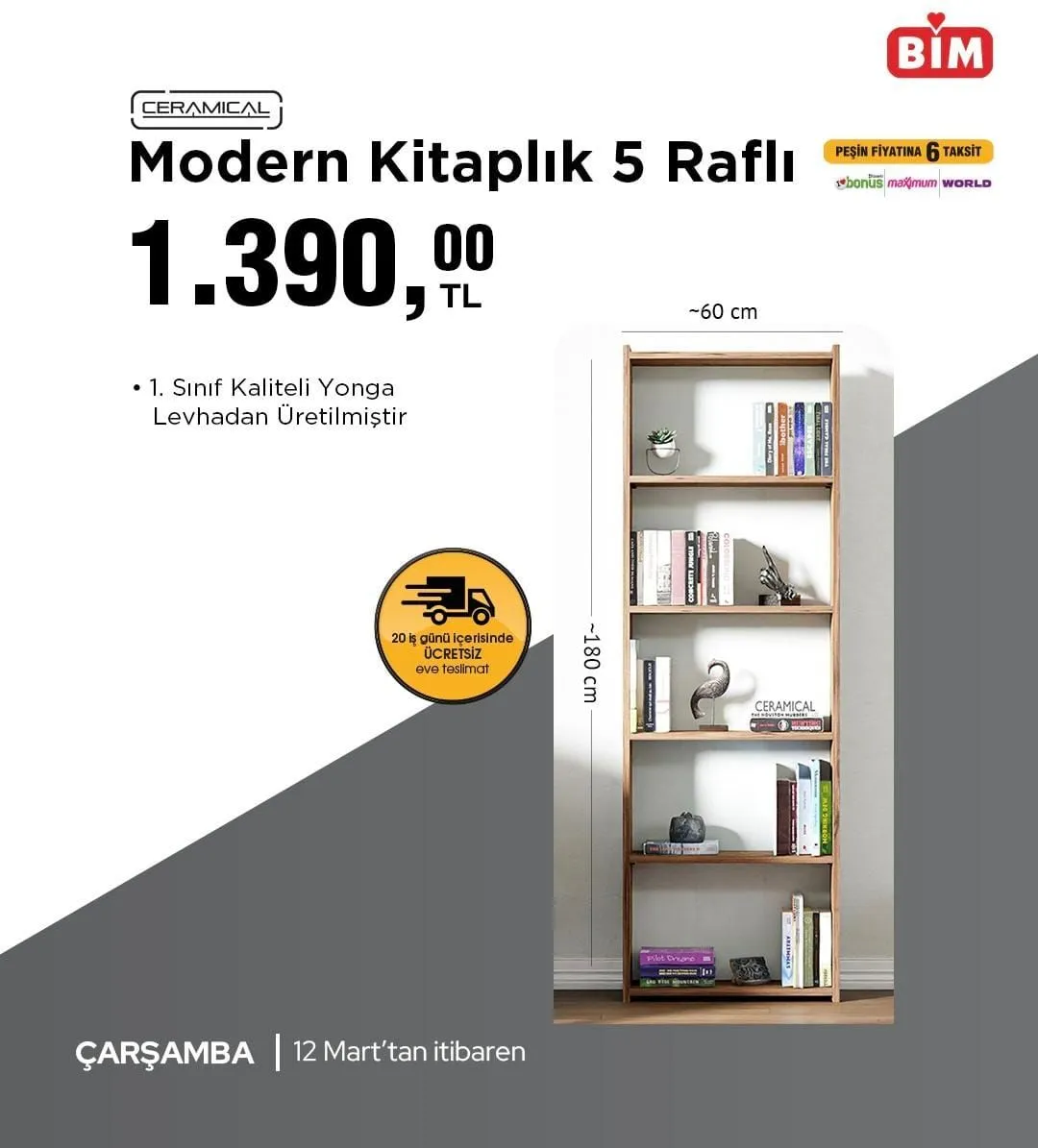 Yarın BİM markete hangi ürünler geliyor? BİM market 12-18 Mart 2025 indirim kataloğu yayımlandı!