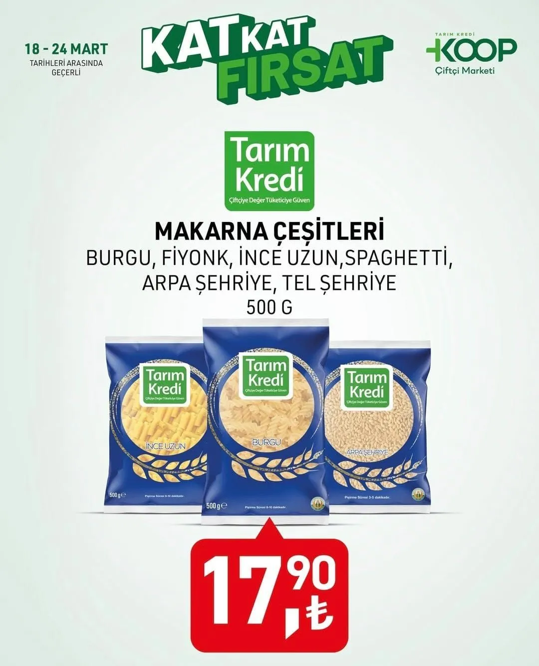 Türkiye Tarım Kredi KOOP Çiftçi Marketi 18-24 Mart 2025 indirim kataloğu yayımlandı!