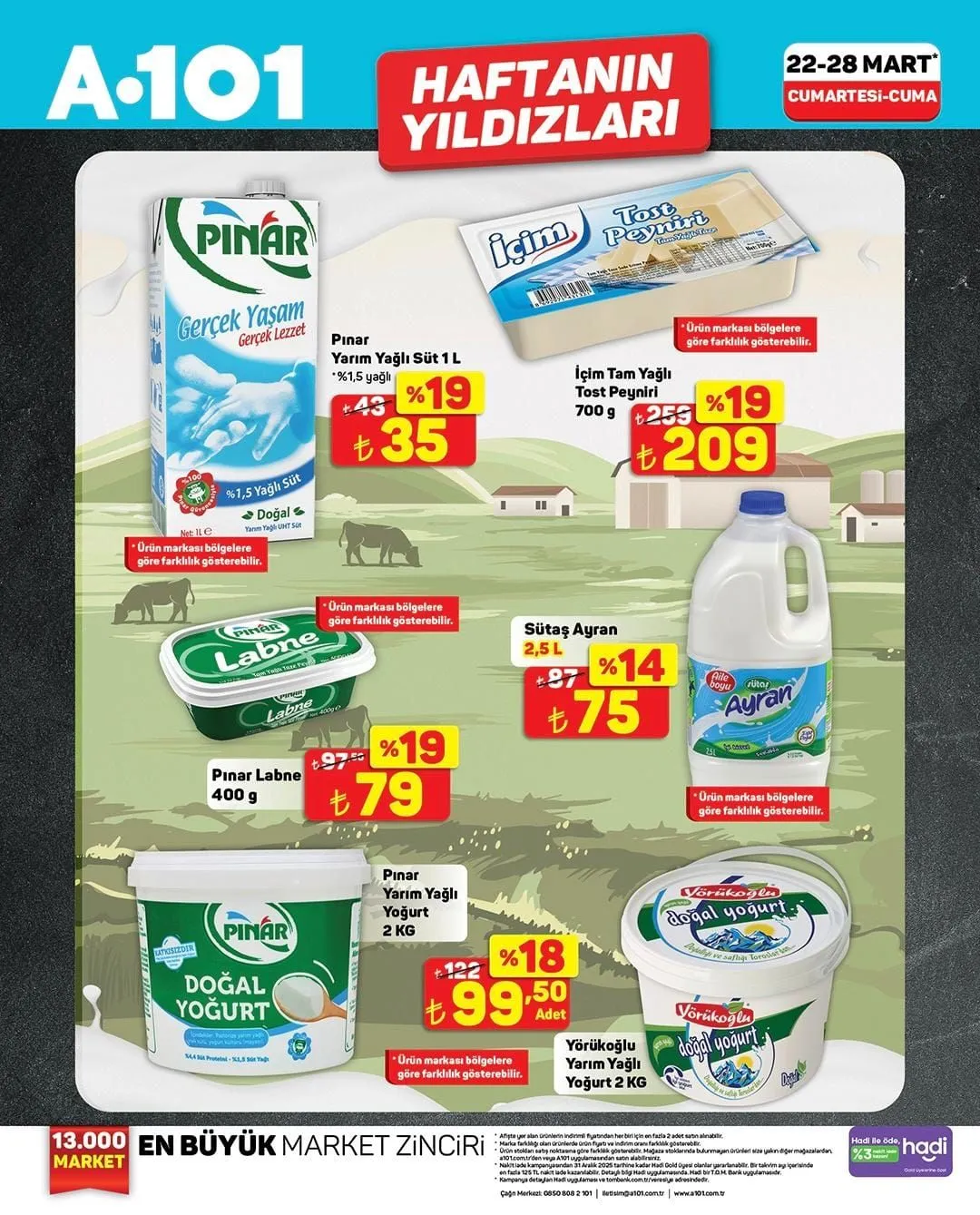 A101 market 22 Mart Cumartesi aktüel ürünler kataloğu! Yarın A101'de hangi ürünlerde indirim var?