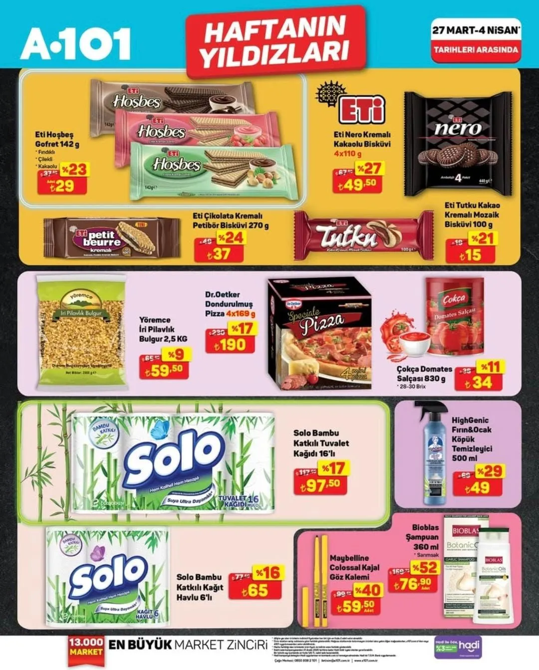 A101 market 27 Mart-04 Nisan 2025 indirim kataloğu yayımlandı! A101'de hangi ürünlerde indirim var?