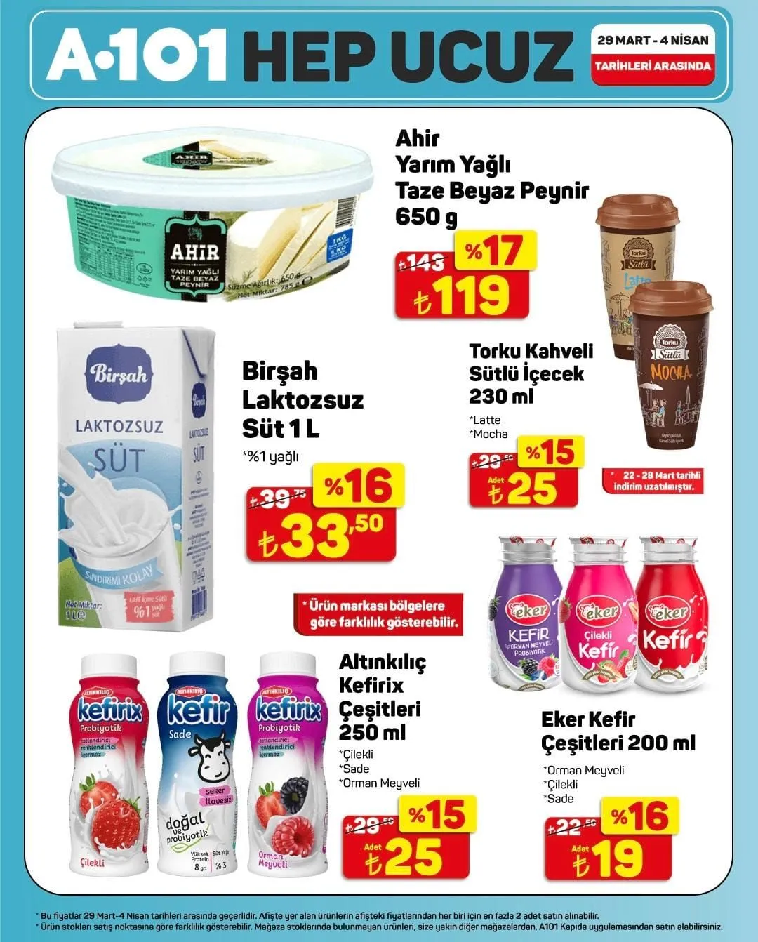 A101 market 29 Mart-04 Nisan 2025 indirim kataloğu yayımlandı! A101'de hangi ürünlerde indirim var?
