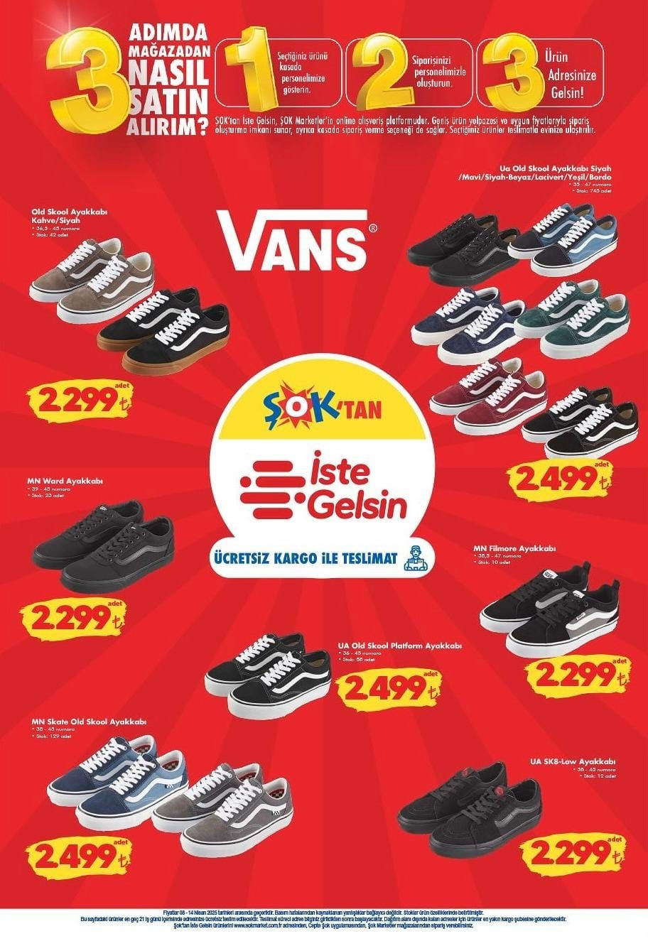 ŞOK markete VANS ayakkabılar ve CROCS terlikler geliyor! ŞOK market 08-14 Nisan 2025 aktüel ürünler!