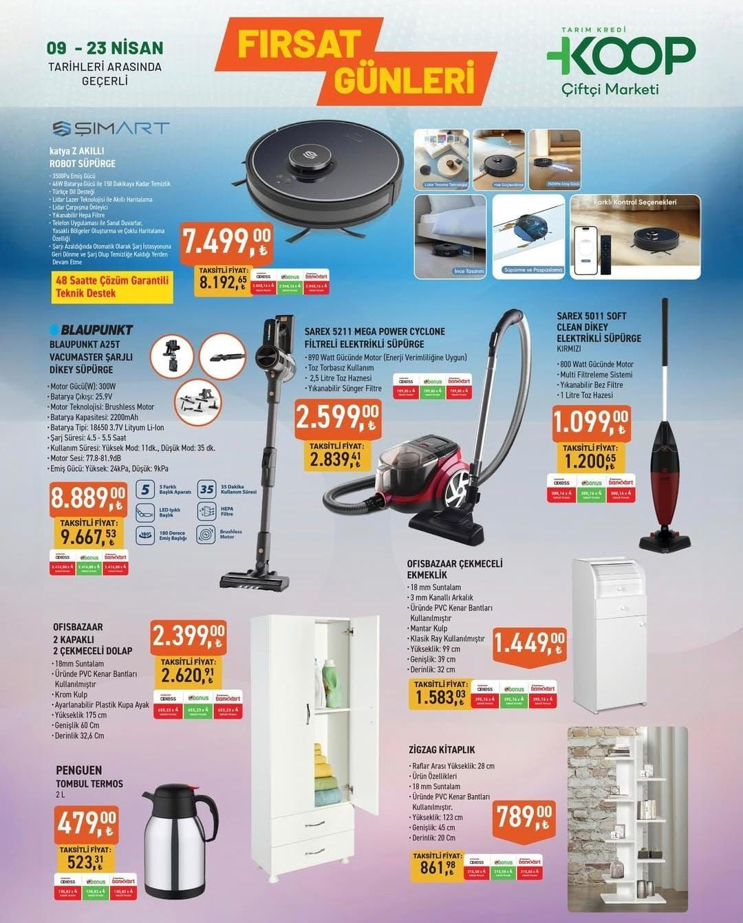 Türkiye Tarım Kredi KOOP Çiftçi Marketi 09-23 Nisan 2025 indirim kataloğu yayımlandı!