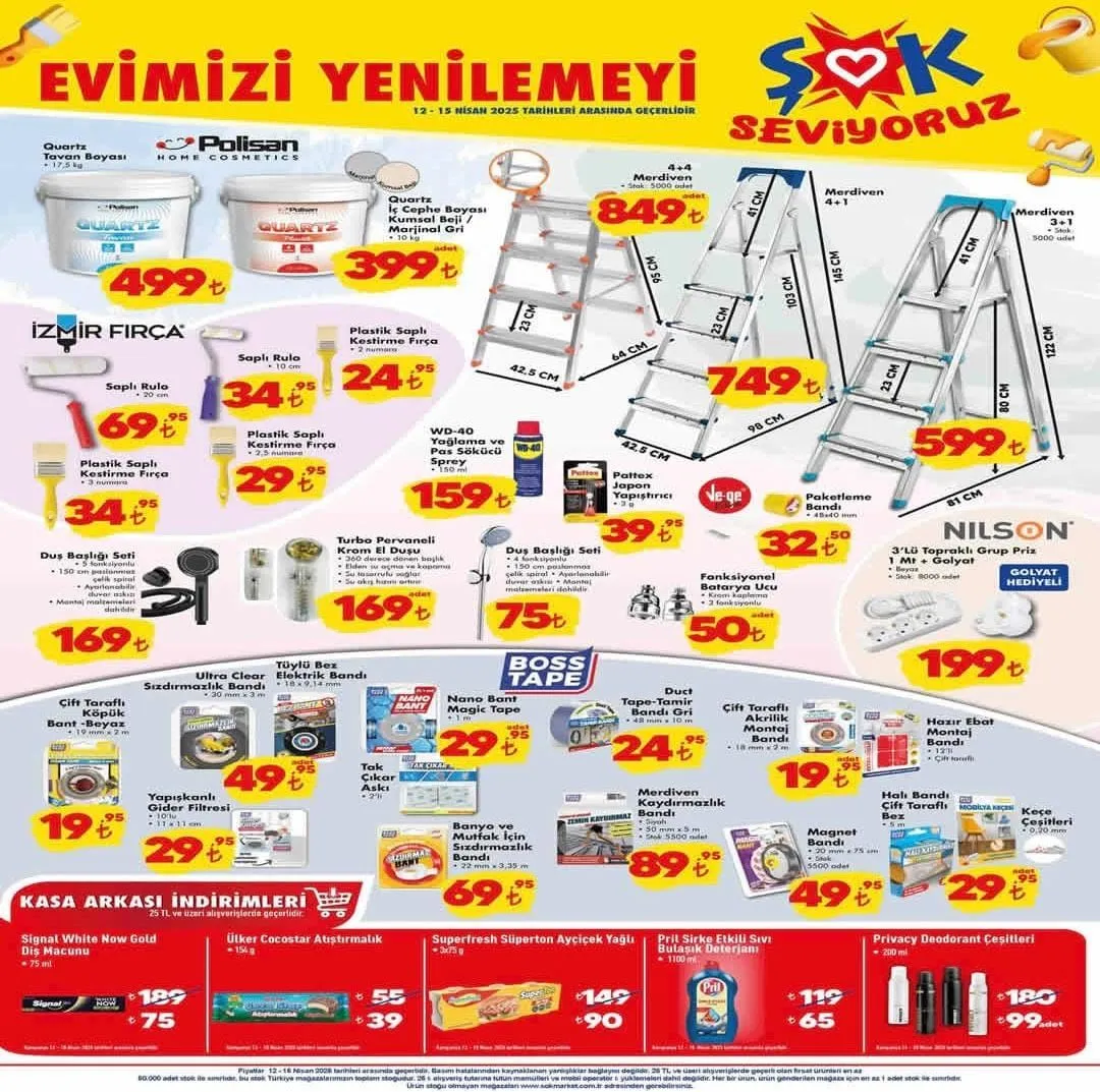ŞOK 12 Nisan 2025 Cumartesi aktüel ürünler kataloğu yayımlandı! ŞOK markete hangi ürünler geliyor?
