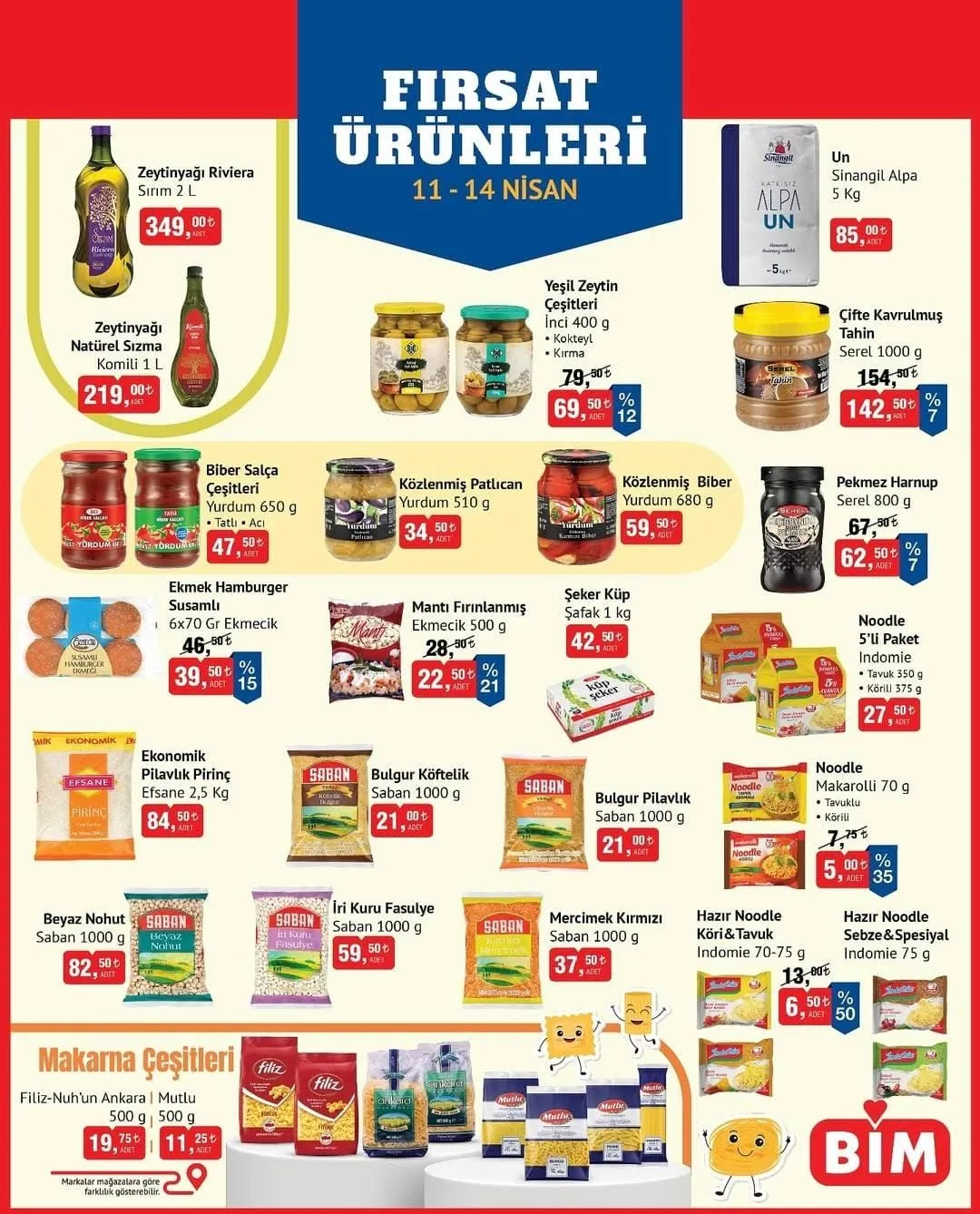 BİM markete hangi ürünler geliyor? BİM market 11-14 Nisan 2025 indirim kataloğu yayımlandı!