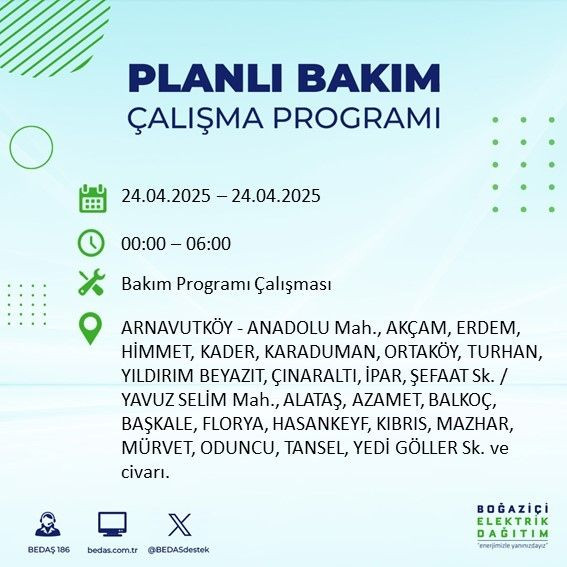 24 Nisan saat 09.00'da başlayacak! İstanbullular dikkat: Sizin mahallenizde etkilenecek mi?