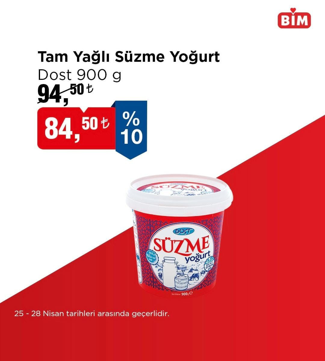 BİM market 25-28 Nisan 2025 tarihleri arasında geçerli indirimli ürünler kataloğu yayımlandı!