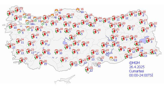 Meteoroloji illeri tek tek sayıp uyardı: Sağanak yağışa dikkat!