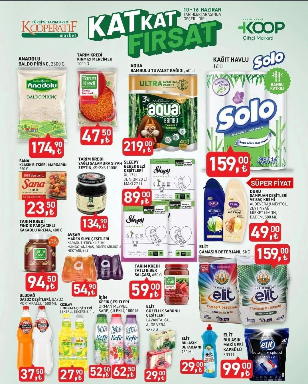 Tarım Kredi çay, ayçiçek yağı ve tereyağında damping yaptı! (TARIM KREDİ 10-16 HAZİRAN KATALOĞU)