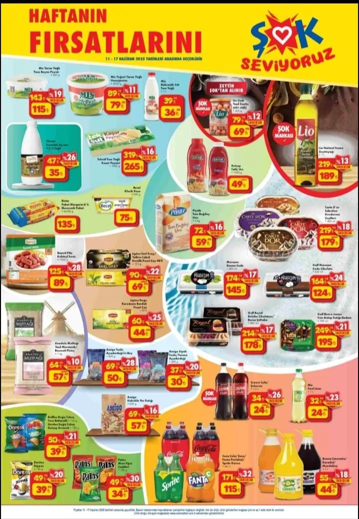 ŞOK Haftanın Fırsatları kataloğu yayımlandı! Çayda % 22 indirim! (ŞOK 11-17 HAZİRAN AKTÜEL ÜRÜNLER)