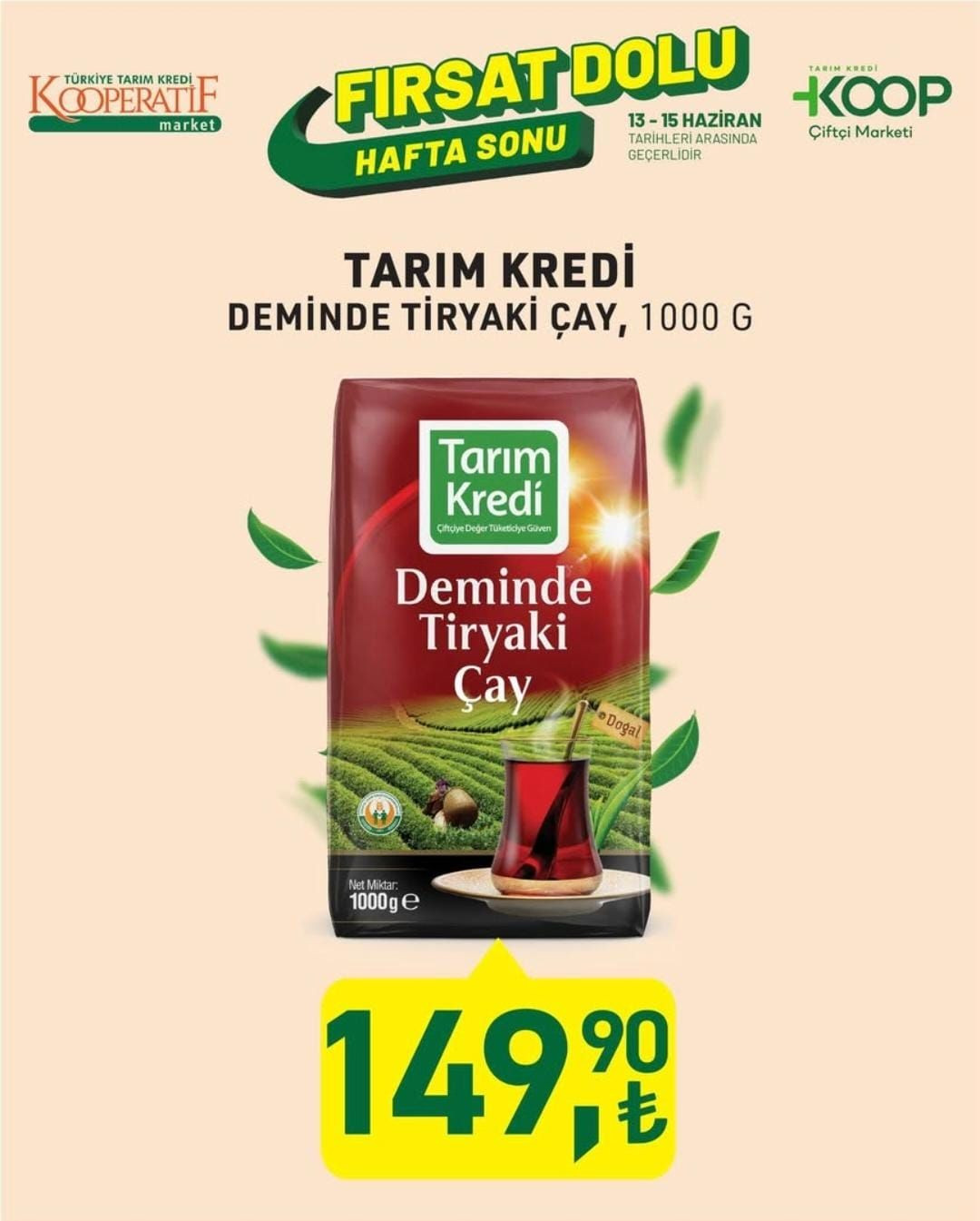 Türkiye Tarım Kredi KOOP Çiftçi Marketi 13-15 Haziran 2025 indirim kataloğu yayımlandı!