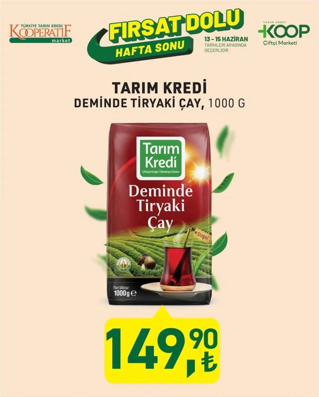 Türkiye Tarım Kredi KOOP Çiftçi Marketi 13-15 Haziran 2025 indirim kataloğu yayımlandı!