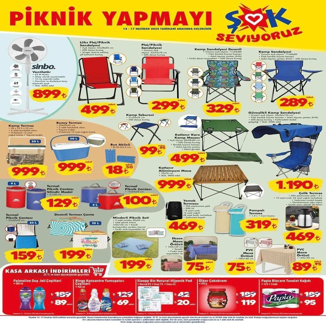 ŞOK’a bugün Kamp Termosu geliyor! (ŞOK 14-17 HAZİRAN AKTÜEL ÜRÜNLER KATALOĞU)