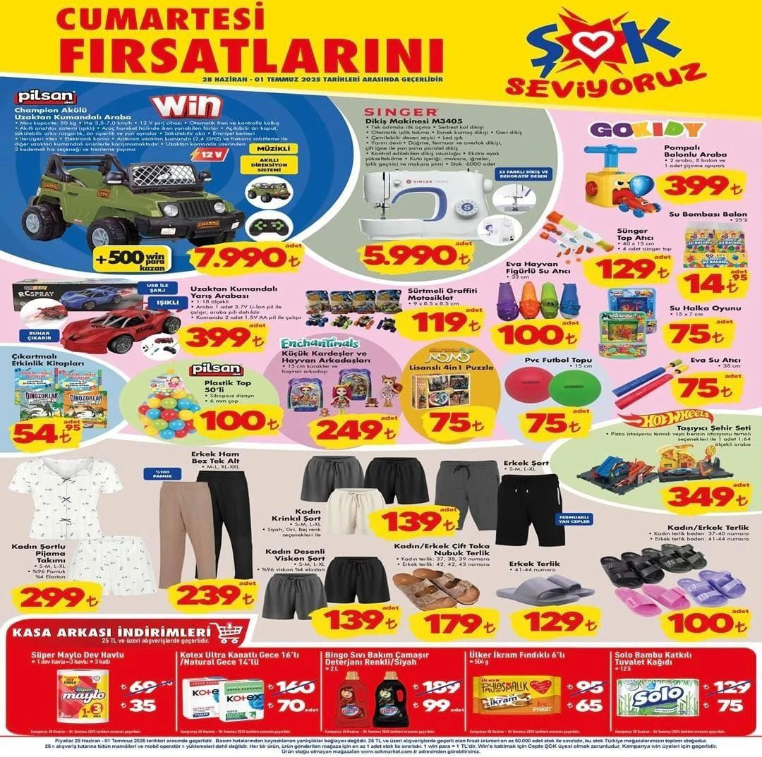 ŞOK’a 28 Haziran Cumartesi günü Dikiş Makinesi geliyor! (ŞOK 28 HAZİRAN-1 TEMMUZ AKTÜEL ÜRÜNLER)